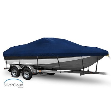 Eevelle Boat Cover DECK BOAT Walk Thru Windshield, Outboard Fits 28ft 6in L up to 102in W Navy SCDKWT28102B-NVY